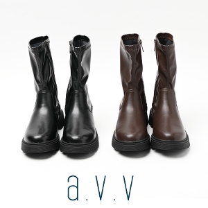 a.v.v（アー・ヴェ・ヴェ） <br>ミドルストレッチブーツ-AVV-1201
