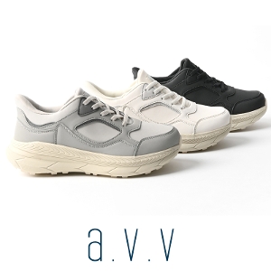 a.v.v（アー・ヴェ・ヴェ） <br>配色ボリュームスニーカー-AVV-4102